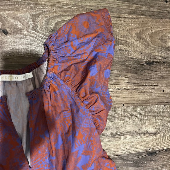 Marie Oliver Rust and Blue Mini Dress - Picture 9 of 11